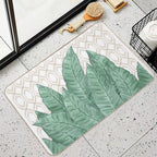 Banana Leaves . Durable Bath Mat