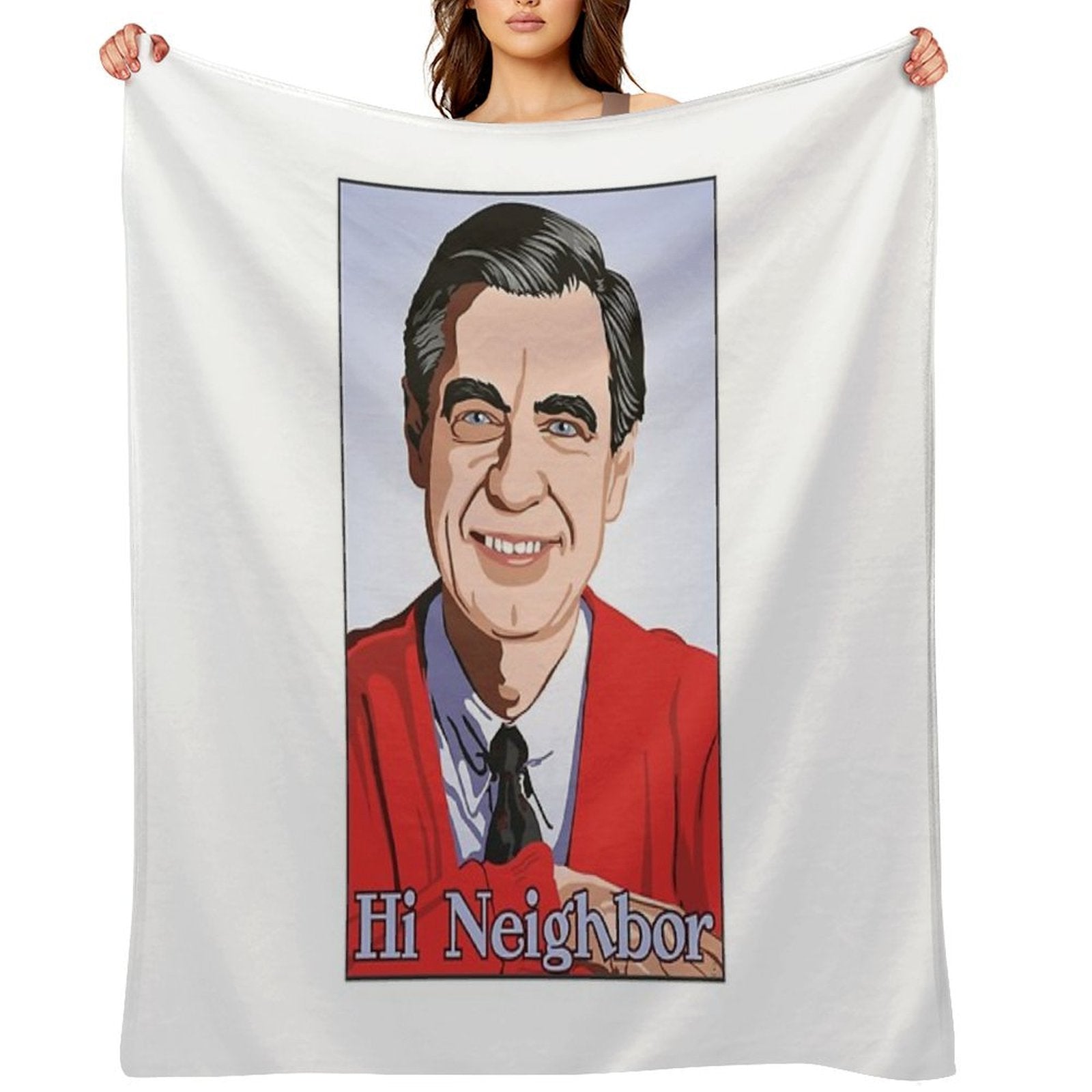 Hello Neighbor (Full Color) Sustainable Throw Blanket