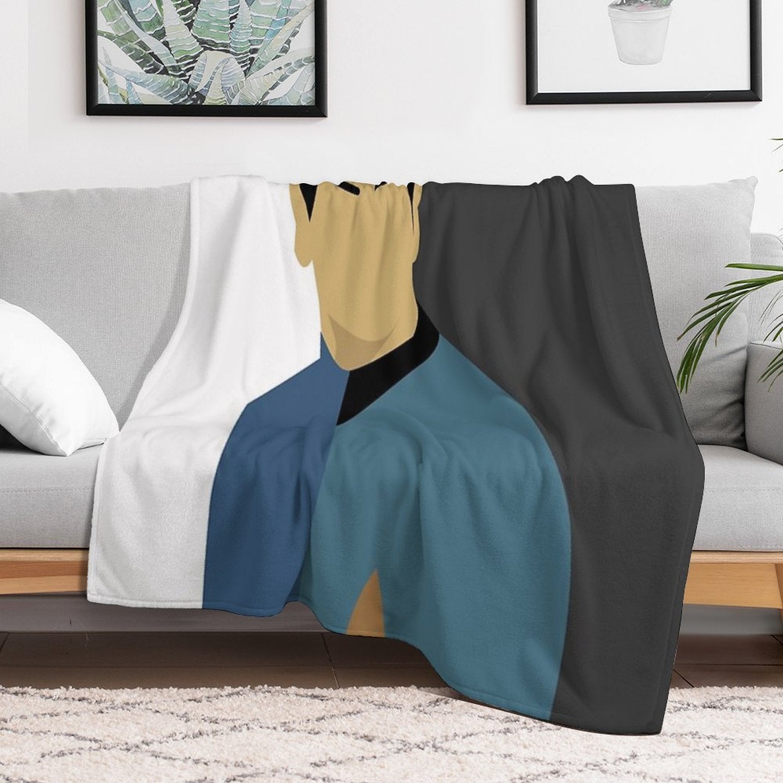 Spock Torn Plush Throw Blanket
