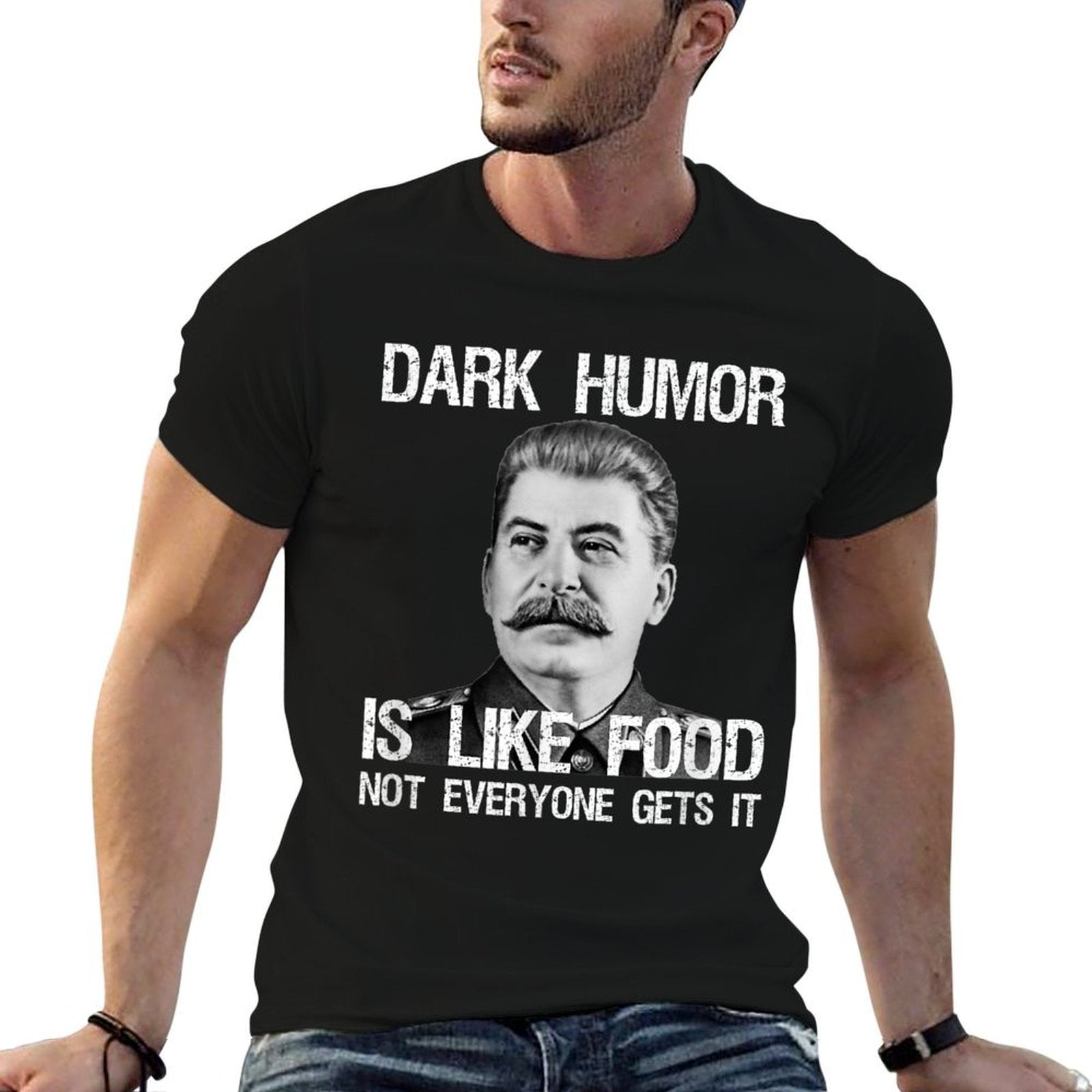Dark Humor Is Like Food - Sarcastic Anti Communist Meme  Vintage-inspired T-Shirt