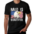 Bald Is Beautiful 4th of July Independence Day Bald Eagle  Relaxed-fit T-Shirt