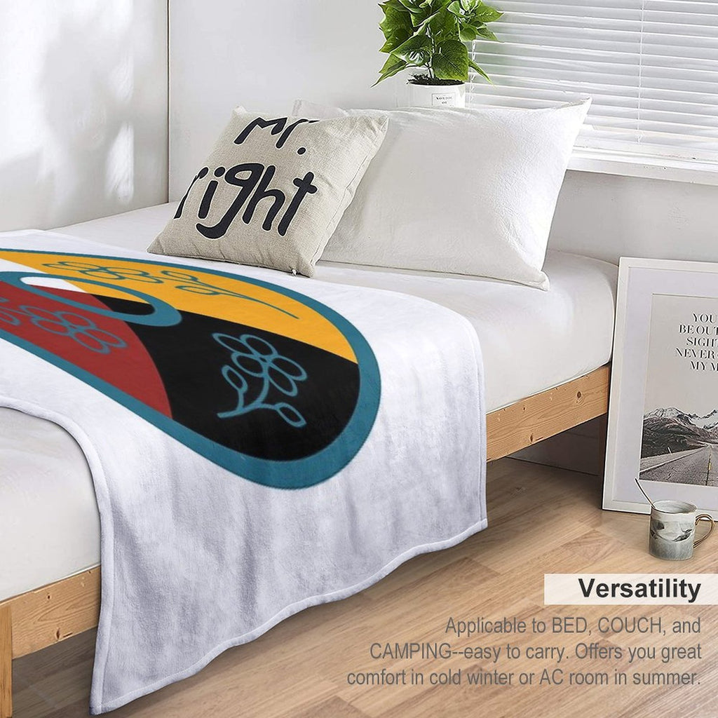 Medicine Wheel Floral WAWEZHI CANADA Shrink-resistant Throw Blanket