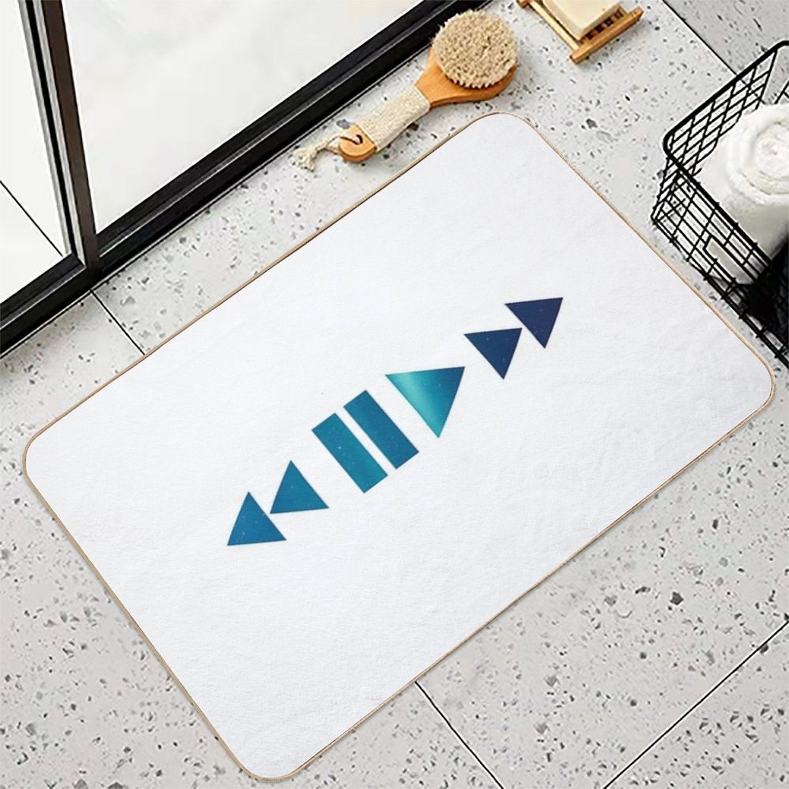 Space Stars Galaxy Aurora Night Music Play Button  Odorless Bath Mat