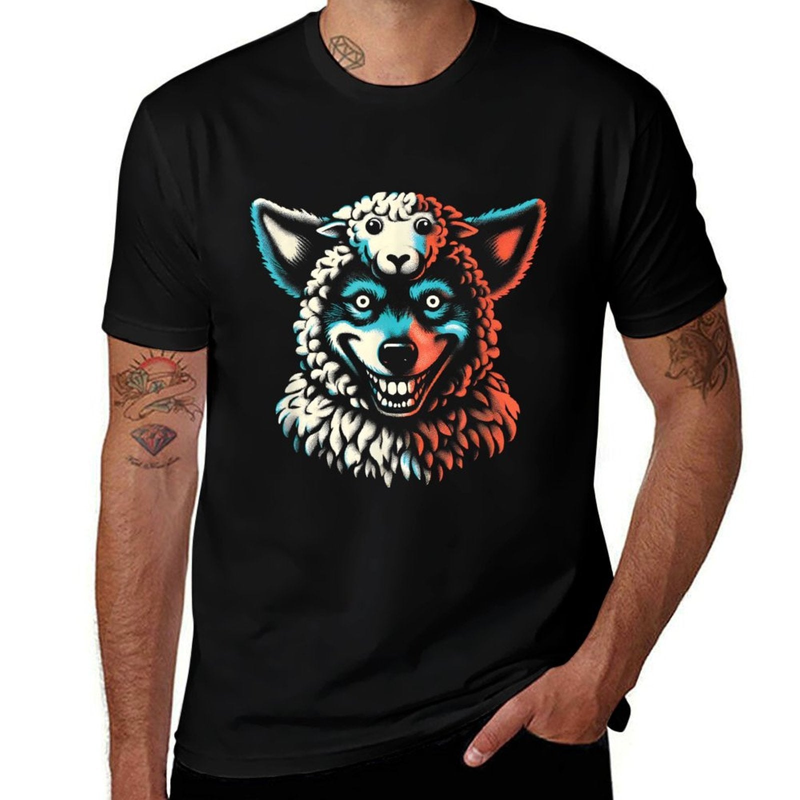 Wolf In Sheeps Clothing - Funny Graphic Wolf Sheep Costume  Odor-resistant T-Shirt