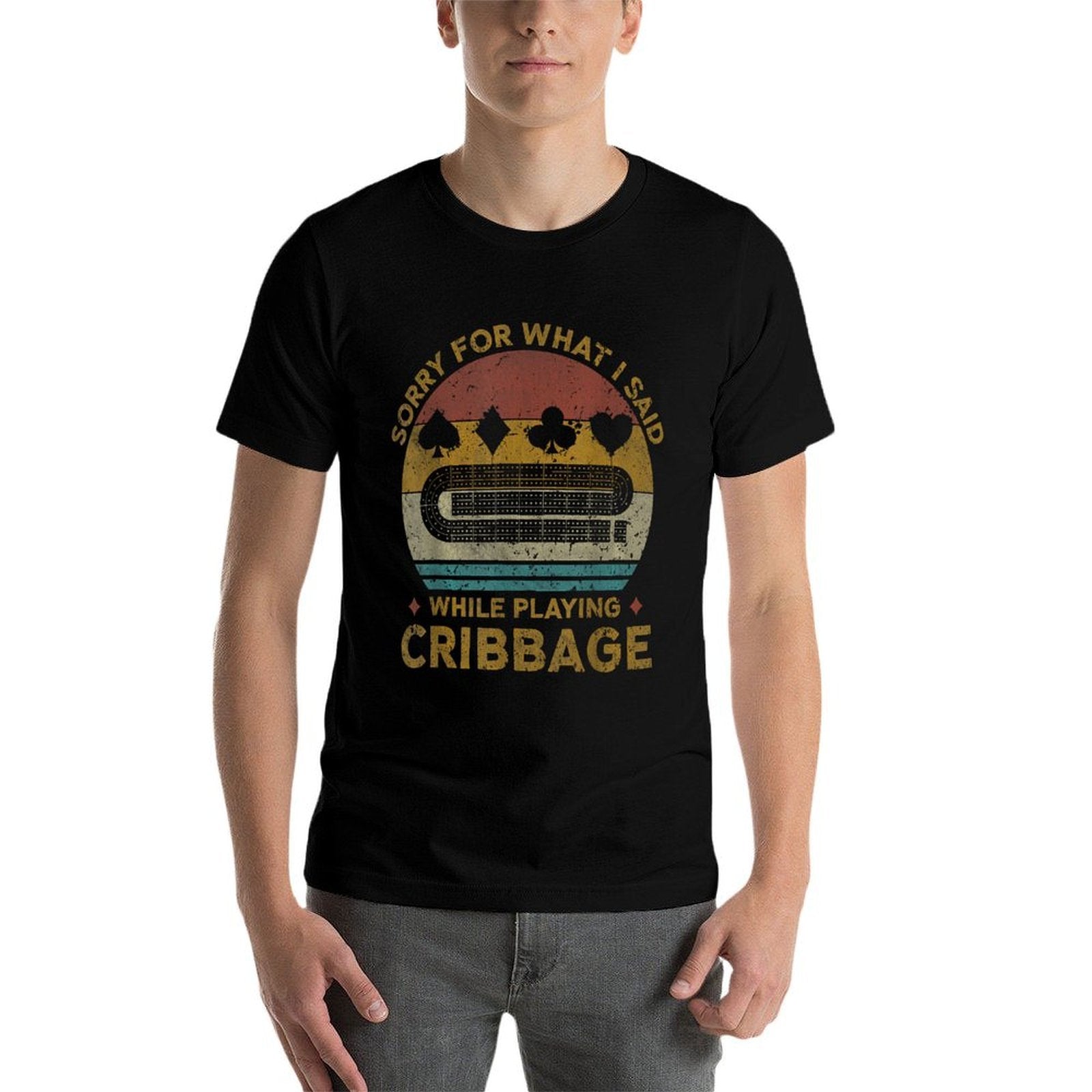 Sorry For What I Said Funny Vintage Cribbage Board Game  Vintage-inspired T-Shirt