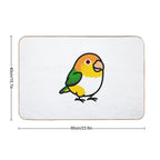 Chubby White Bellied Caique  Eco-Friendly Bath Mat
