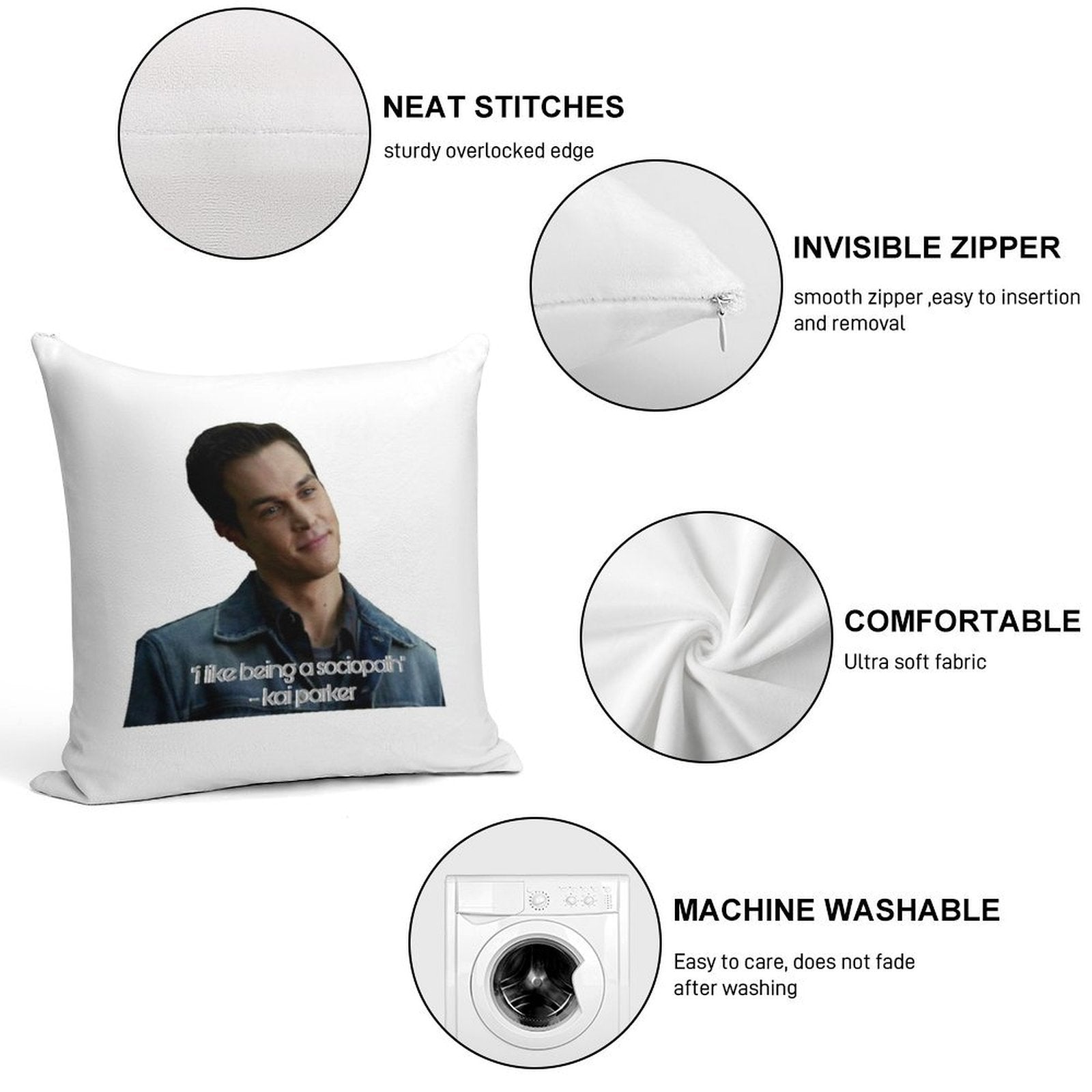 Kai Parker Soft Luxury Feel Throw Pillow