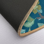 Jacobean Floral - Blue Durable Bath Mat