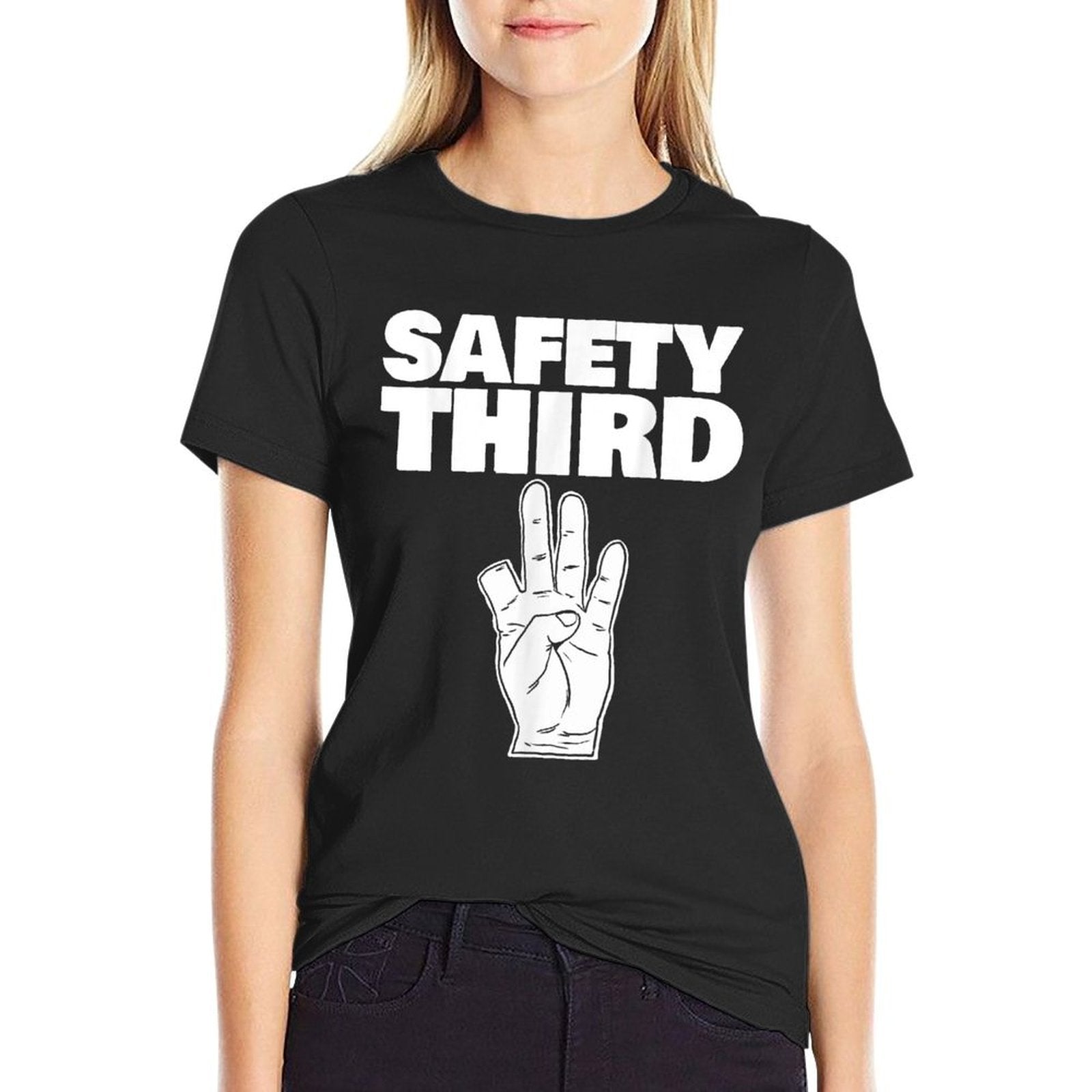 Safety Third Funny Missing Finger Safety Third  Durable T-Shirt