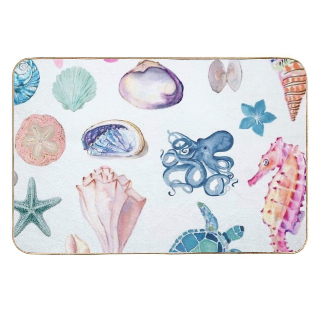 Preppy Beach 2  Fade-Resistant Bath Mat