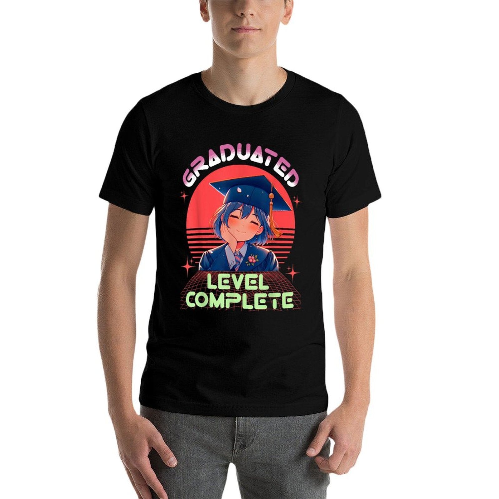 Graduation Shirts 2025 Anime Lover High School College  Fade-proof Color T-Shirt