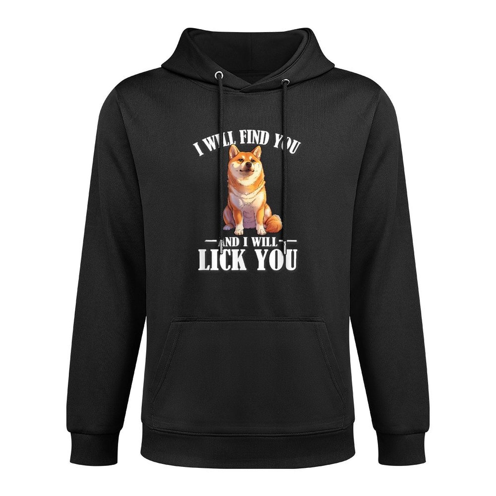 Mens Womens Kids Doge Meme Lover Find Lick You Shiba Inu Cotton-Polyester Blend Hoodie