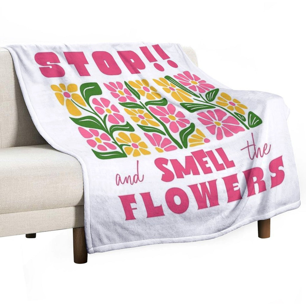 Bohemian Garden Stop And Smell The Flowers All-season Throw Blanket