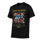 Sonic The Hedgehog Christmas Panels Vintage Ugly Sweater  Rolled Sleeves T-Shirt