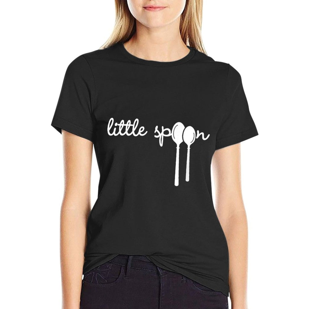 Funny Little Spoon In Big  Little Spooning Couple  Vintage-inspired T-Shirt