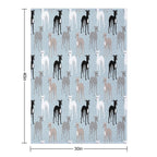 Italian Greyhounds Mid-Century Modern Pattern Wrinkle-free Throw Blanket