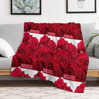 Happiness Journal with Red Roses Lightweight Throw Blanket