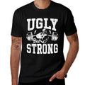 Strongman Training Equipment Ugly But Strong Men Bodybuilder  Rolled Sleeves T-Shirt