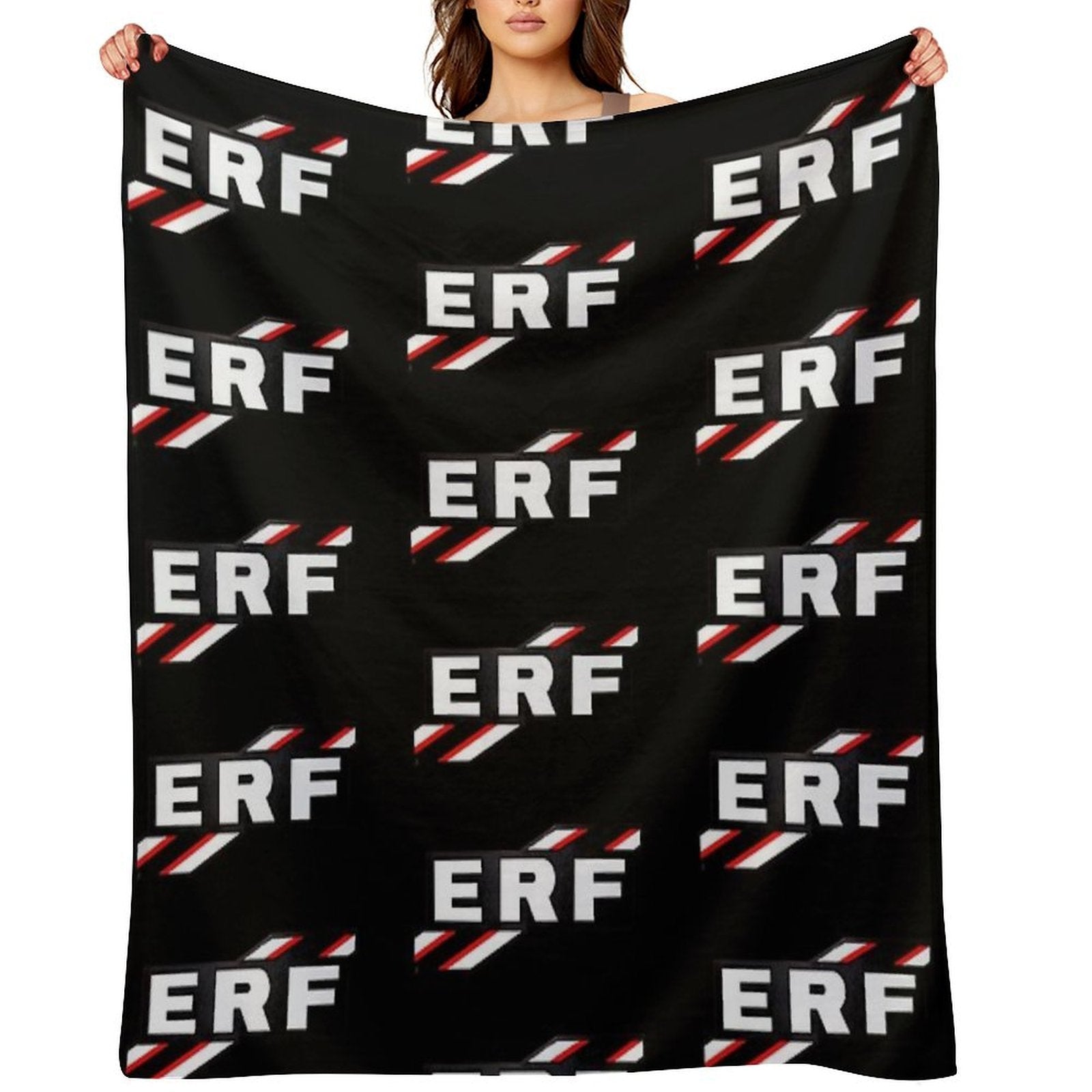 ERF Vintage Lorry Logo Easy Care Throw Blanket