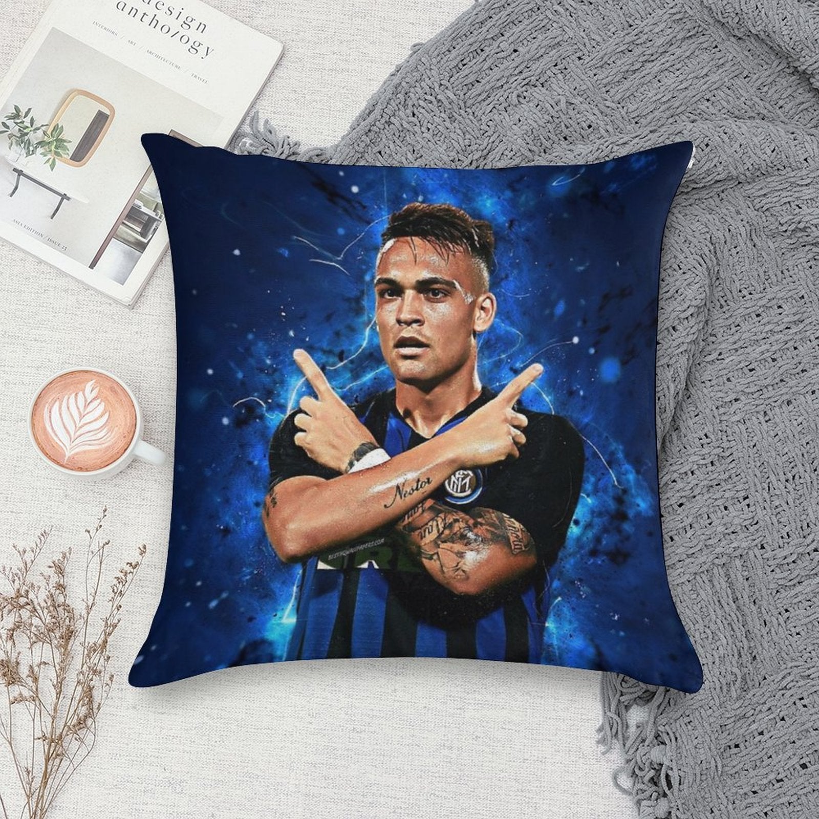 Lautaro Martinez 001 Soft Durable Construction Throw Pillow