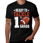 Ready To Tackle First Grade Football First Day Of School  Graphic-printed T-Shirt