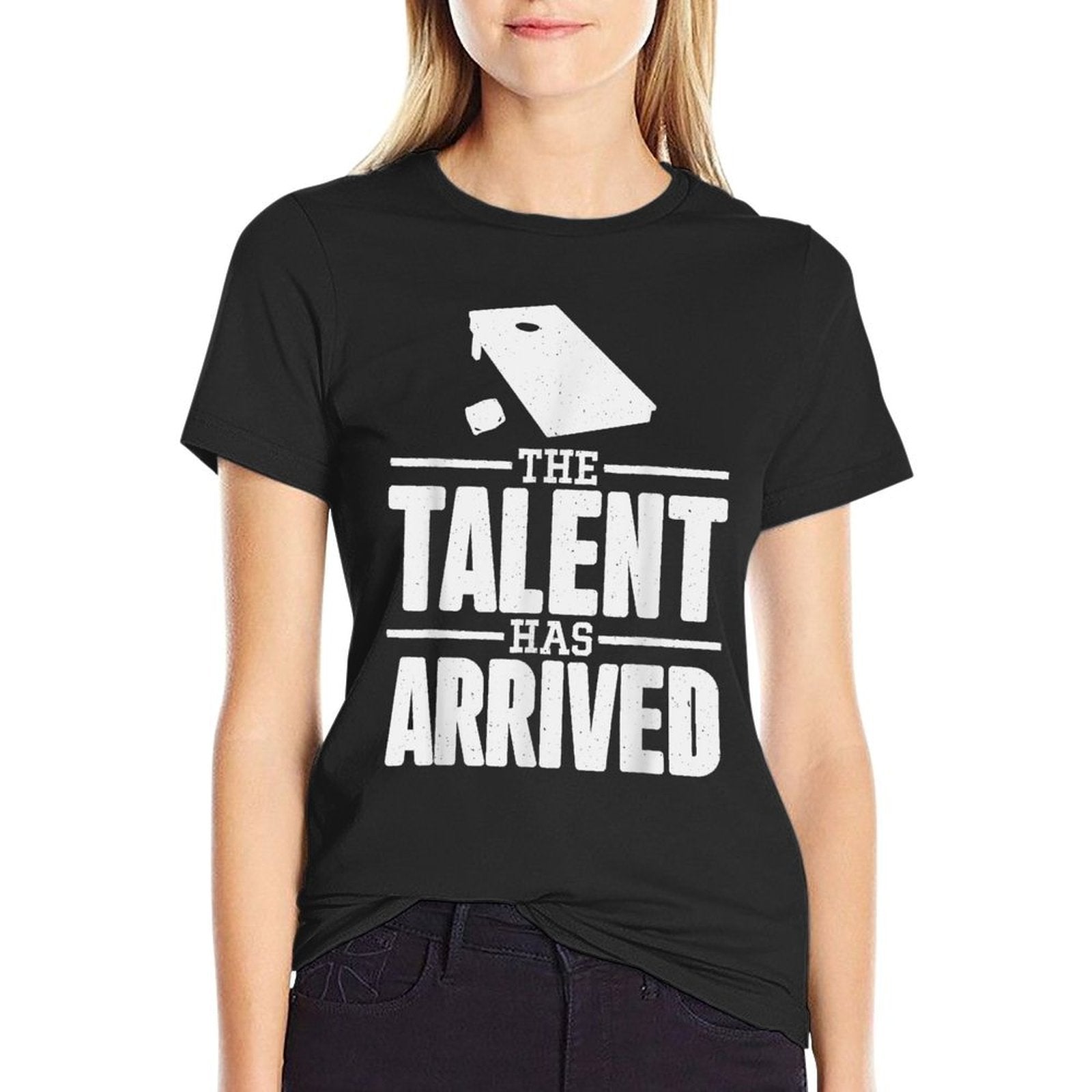 The Talent Has Arrived, Funny Cornhole Men Cornhole Grandpa  Easy-care T-Shirt