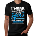 I Wear Light Blue For My Brother Prostate Cancer Awareness  Eco-friendly Material T-Shirt
