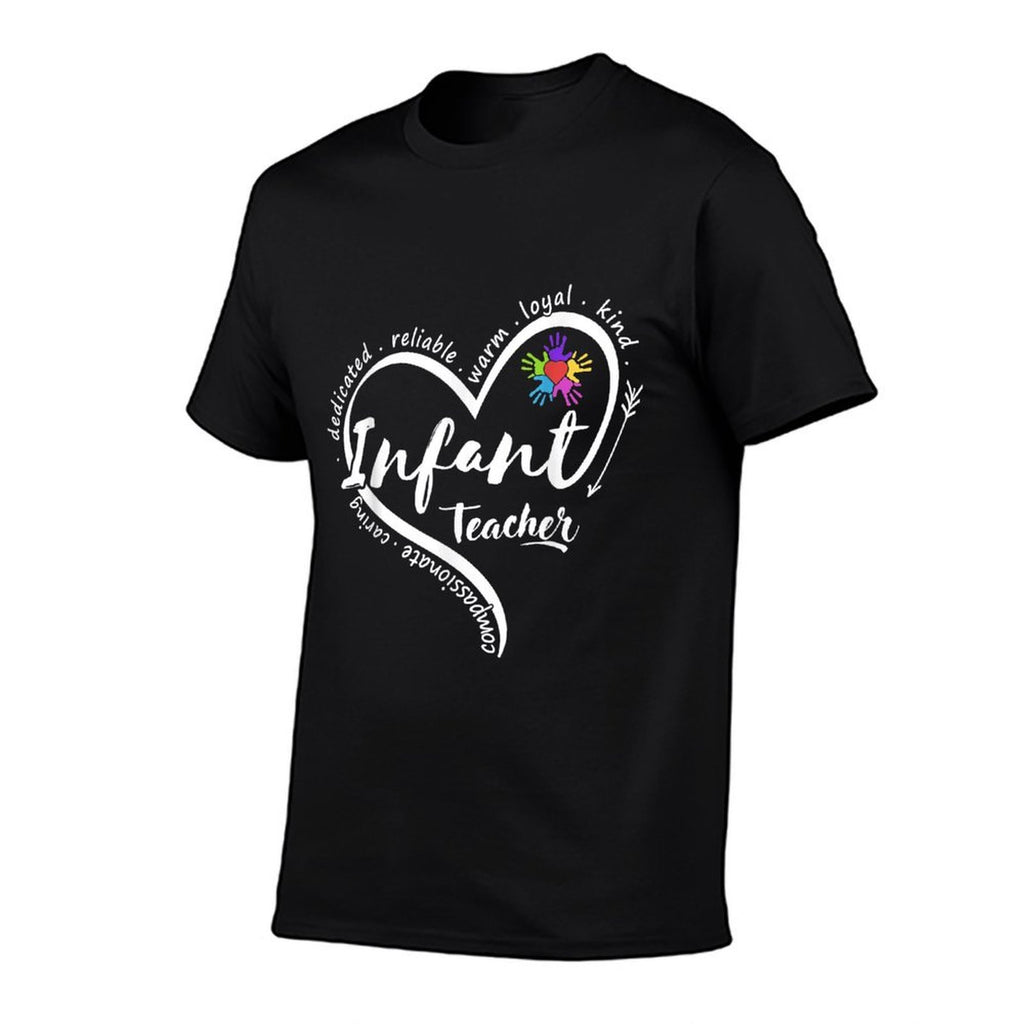 Infant Teacher Back to School Infant Daycare Teacher Funny  Rolled Sleeves T-Shirt