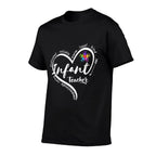 Infant Teacher Back to School Infant Daycare Teacher Funny  Rolled Sleeves T-Shirt