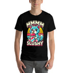 Funny Slushy Cat  Cute Cat Drinking Slushy  Durable T-Shirt