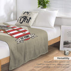 Sergeant Stubby Dog Hero of World War I Beige And Stripes Velvety-soft Throw Blanket