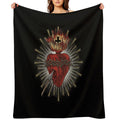Sacred Heart of Jesus Christ Travel-friendly Throw Blanket