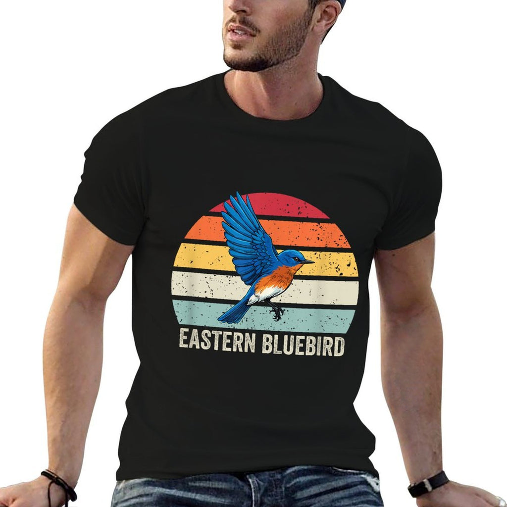 Eastern Bluebird Vintage Sunset, Eastern Bluebird  Vintage-inspired T-Shirt
