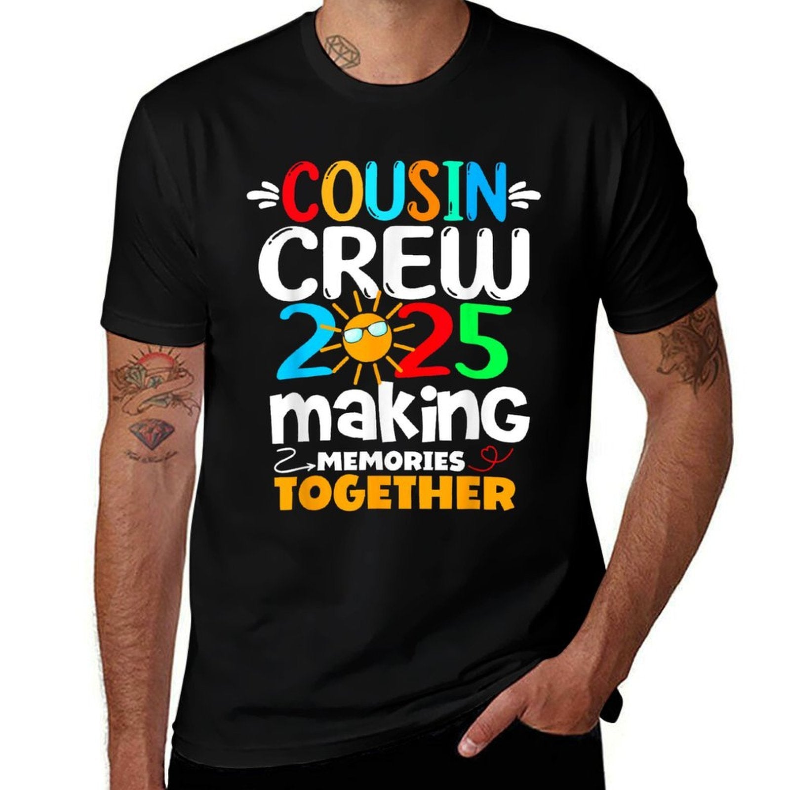 Cousin Crew 2025 Family Funny Trip Making Memories Matching  Durable T-Shirt