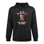 On The Naughty List And I Regret Nothing Dabbing Santa Cotton-Polyester Blend Hoodie