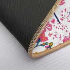 Floral Yellow And Pink Flowers Pattern  Toxin-Free Bath Mat