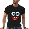 Spongebob SquarePants Large Smiling Face  Rolled Sleeves T-Shirt