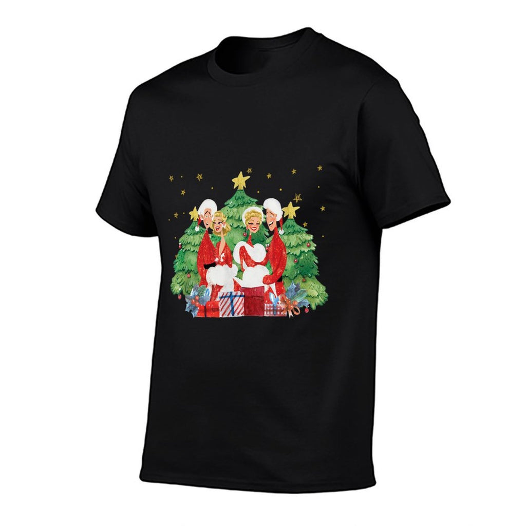 Vintage Retro Christmas Holiday White Movie 1954 80s Song Comfortable T-Shirt