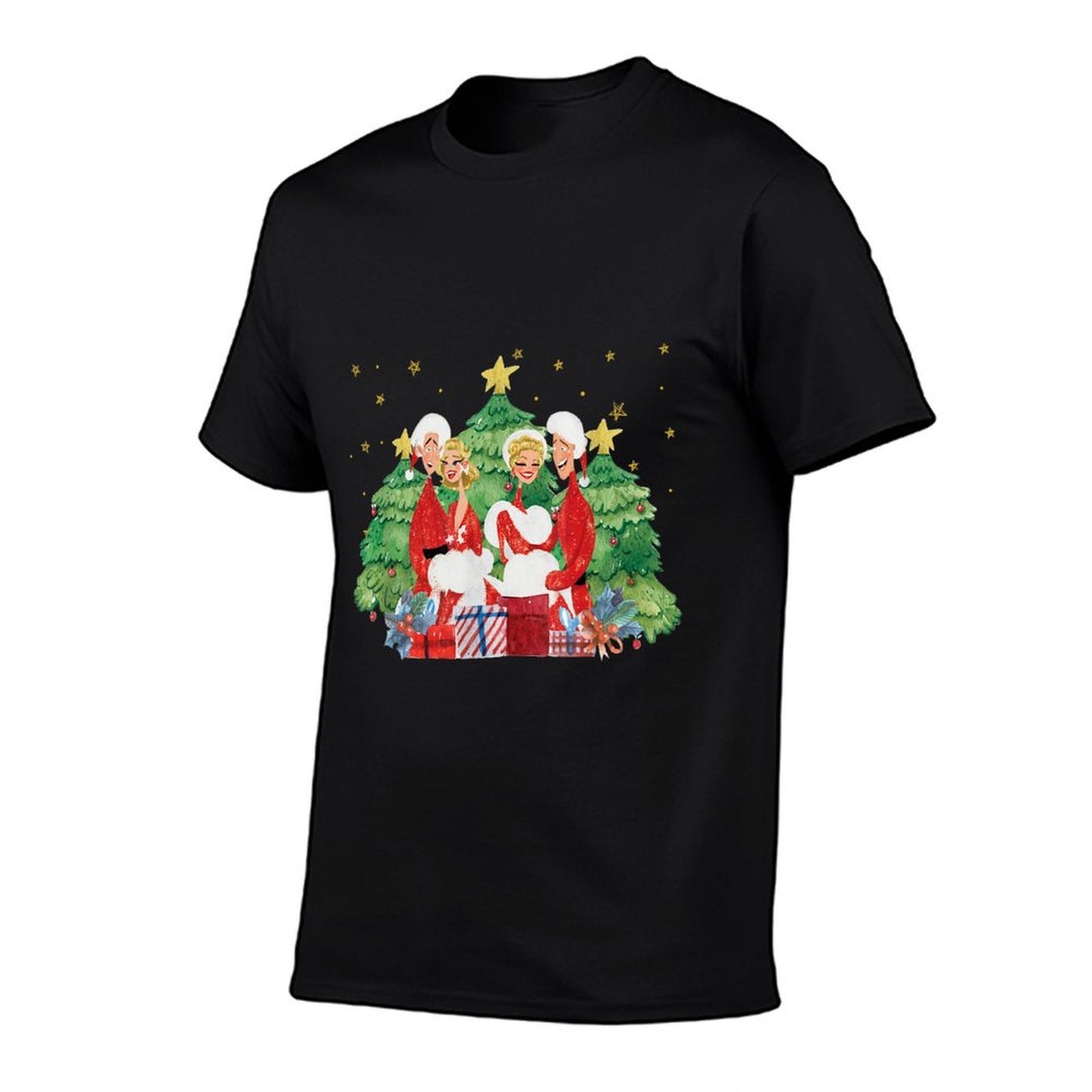Vintage Retro Christmas Holiday White Movie 1954 80s Song Comfortable T-Shirt