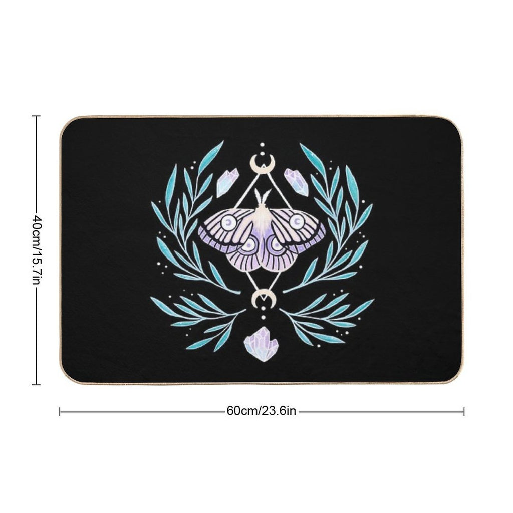 Moon Moth 01  Nikury  Long-Lasting Bath Mat
