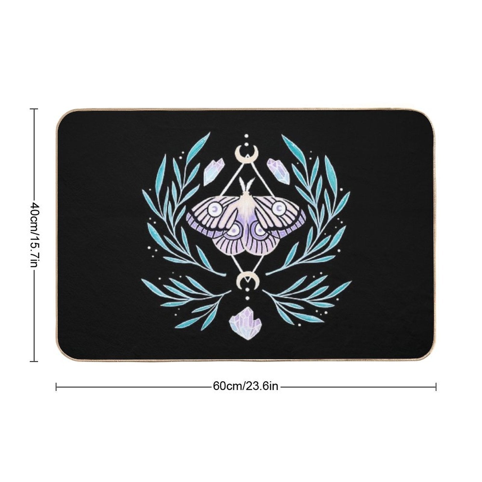 Moon Moth 01  Nikury  Long-Lasting Bath Mat