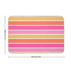 Fruit Salad Stripes - Horizontal  Non-Slip Bath Mat