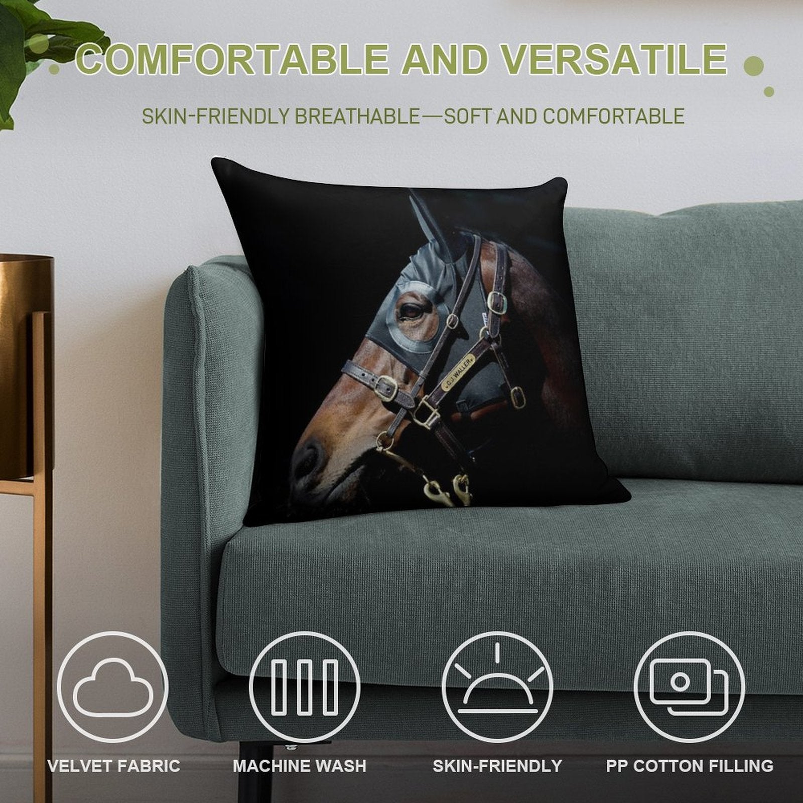 Winx - Racehorse Soft Hidden Zipper Throw Pillow