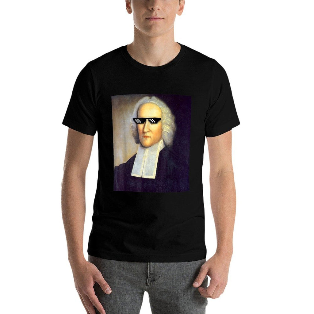 Funny Jonathan Edwards Theology Sunglasses Meme  Vintage-inspired T-Shirt
