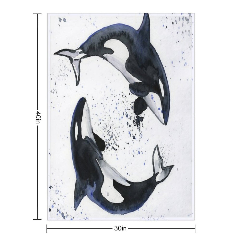 Orcas Durable Throw Blanket