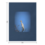 Cattle Egret Stands Gracefully in Field Compact Throw Blanket