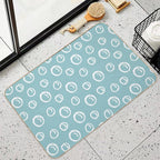 Nautical Anchors Beach Fish Vacation  Blue Bubbles  Pretty Face Masks Dust Masks  Eco-Friendly Bath Mat