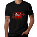 Red Plaid Dad Buffalo Matching Family Papa Pyjamas Christmas  Breathable T-Shirt