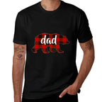 Red Plaid Dad Buffalo Matching Family Papa Pyjamas Christmas  Breathable T-Shirt