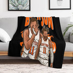Jalen Brunson Cartoon Multi-functional Throw Blanket